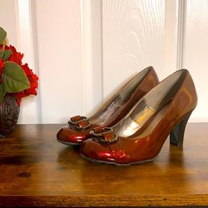 Solesenseability Kelsey Red Patent Leather Comfort Heels 6M